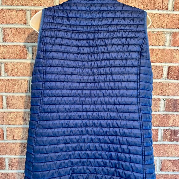 Women's Vineyard Vines Quilted Vest Navy Blue Size Medium - Picture 5 of 8